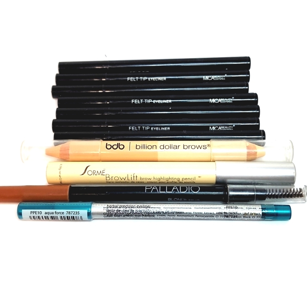 LOT 11pcs Eyeliner Pencil, Palladio, Sormē, Mica, BDB, Felt Tip, Highlighting.